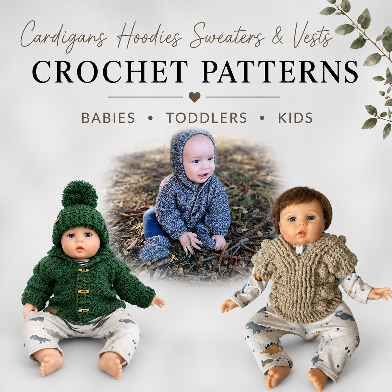 Cardigans, Hoodies, Sweaters & Vest Crochet Patterns