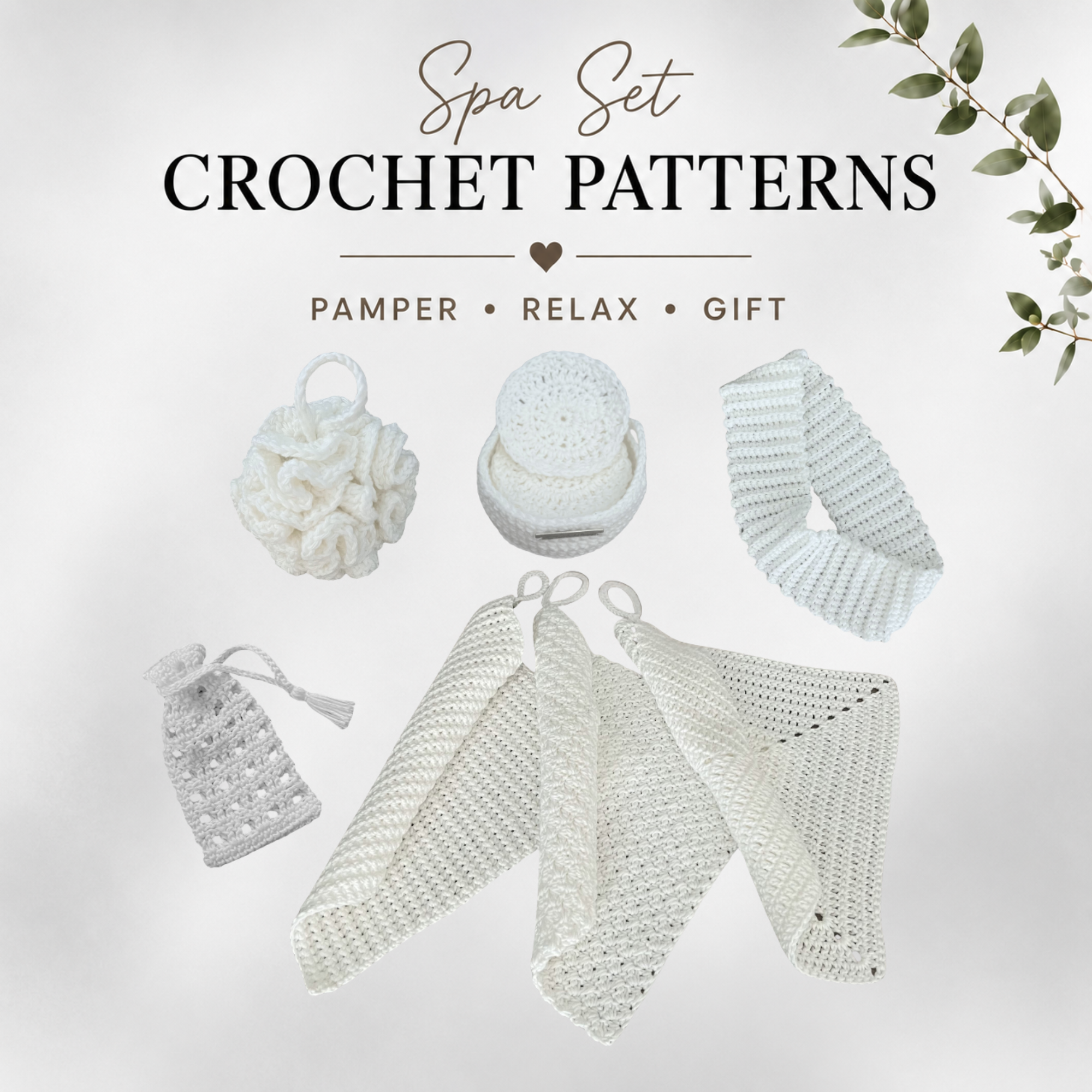 Spa Set Crochet Patterns