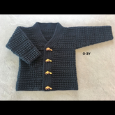 Crochet Baby Cardigan Pattern PDF – Aaron V-Neck Baby Sweater (0–3Y)