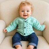 Crochet Baby Cardigan Pattern – Adam V-Neck Baby Sweater (0–3Y)