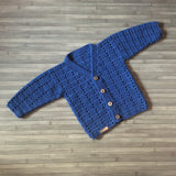 Apple Baby Cardigan Crochet Pattern PDF – Newborn to 4 Years, English Only