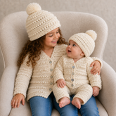 Crochet Baby & Kids Pattern Set – Ashley Cardigan, Hat & Pants