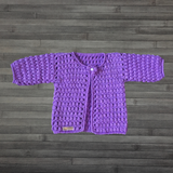 Crochet Baby Cardigan Pattern PDF – Beth Puff Stitch Baby Sweater (NB–10Y)