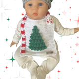 Crochet Baby Bib Pattern – Chrissy Christmas Candy Cane & Tree Bib