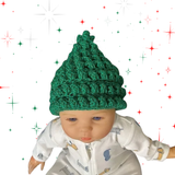 Crochet Christmas Tree Hat Pattern – Chrissy Bobble Beanie (Preemie–Adult) – English Only
