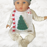 Chrissy Crochet Pattern Christmas Candy Cane Baby Bib – Cute DIY Holiday Gift | English PDF