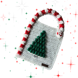 Crochet Baby Bib Pattern – Chrissy Christmas Candy Cane & Tree Bib