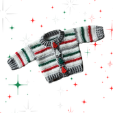 Crochet Christmas Cardigan Pattern – Chrissy Striped Holiday Sweater (Preemie–10Y)