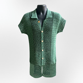 Crochet Men's Shirt & Shorts Set Pattern (S–5XL) – Colt Matching Summer Outfit for Men & Women
