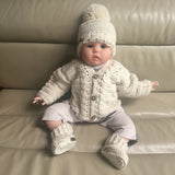 Cooper Cardigan, Hat & Booties (Baby to 2 Years) | Crochet Pattern PDF | English