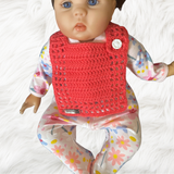 Coral Crochet Baby Bib Pattern – Adjustable Drool Bib – English Only