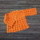 Dakota Baby Cardigan 0-3 Months | English | Crochet Pattern PDF