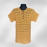 Dallin Crochet Pattern Men's Henley Shirt (S-5XL) – Digital PDF Pattern in English