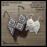 Crochet Boho Summer Top Pattern – Dreamcatcher Granny Square Top (Baby to Plus Size) – English Only