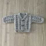 Ethan Newborn Crochet Baby Cardigan Pattern PDF - English Only