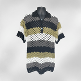 Granny Stitch Crochet Pattern Men's Polo Shirt (S-5XL) – Digital PDF Pattern in English