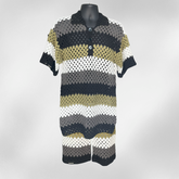 Crochet Men's Polo Shirt & Shorts Set Pattern (S–5XL) – Granny Stitch Summer Outfit for Men & Women