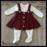 Harper Baby Dress Crochet Pattern (0–4 Years) with Bonus Hat Pattern (0–10 Years) – English Only
