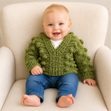 Crochet Baby & Kids Sweater & Vest Pattern PDF – Hunter V-Neck Pullover (0–12Y)