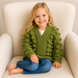 Crochet Baby & Kids Sweater & Vest Pattern PDF – Hunter V-Neck Pullover (0–12Y)