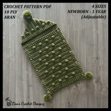 Crochet Baby Cocoon Pattern – Hunter Bobble Sleep Sack (NB–12M) – English Only