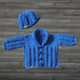 Crochet Baby & Kids Set Pattern PDF – Jacob Shawl Collar Cardigan & Hat (NB–10Y)