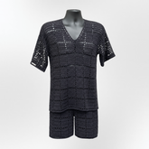 Crochet Men's T-Shirt & Shorts Set Pattern (XS–2XL) – Jet Matching Summer Outfit for Men & Women
