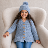 Crochet Baby Pattern PDF Set – Kasey Cardigan, Hat, Booties, Pants & Bib