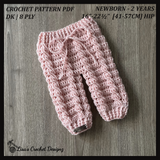 Lola Crochet Baby Pants Pattern (Newborn–2Y) – English Only