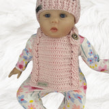 Lola Crochet Cabled Baby Bib Pattern | Stylish & Practical | English PDF Download