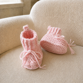 Crochet Baby Booties Pattern PDF – Lola Cabled Baby Slippers (Preemie–12M)