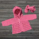 Michelle Baby Hoodie and Booties 0-3 Months | Crochet Pattern PDF | English