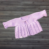 Orchid Baby Cardigan Newborn to 1 Year | Crochet Pattern PDF | English