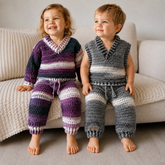 Crochet Baby & Kids Pattern Collection – Rebel Sweater, Vest, Pants & Bandana Bib