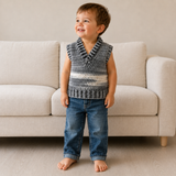 Crochet Sweater & Vest Pattern PDF – Rebel Pullover & Vest (6M–10Y)