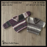 Crochet Sweater & Vest Pattern – Rebel Pullover & Vest (6M–10Y) – English Only