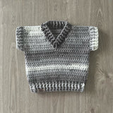 Crochet Sweater & Vest Pattern – Rebel Pullover & Vest (6M–10Y) – English Only