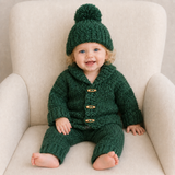 Crochet Baby & Kids Pattern PDF Set – Rocky Shawl Collar Cardigan, Hat & Pants
