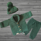 Crochet Baby & Kids Pattern Collection – Rocky Shawl Collar Cardigan, Hat & Pants
