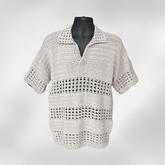 Taylor Crochet Pattern Men's Polo Shirt (S-5XL) – Digital PDF Pattern in English