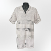 Crochet Men's Polo Shirt & Shorts Set Pattern (S–5XL) – Taylor Matching Summer Outfit for Men & Women