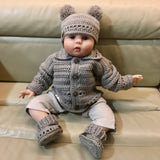 Crochet Baby Pattern Collection PDF – Zac Cardigan, Hat, Booties & Pants