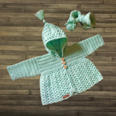 Zara Crochet Baby Hoodie and Booties 0-3 Months | Crochet Pattern PDF | English