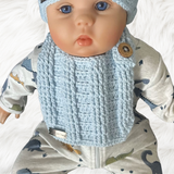 Zeb Crochet Baby Bib Pattern - PDF Download (English Only)