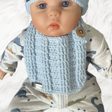 Crochet Baby Bib Pattern – Zeb Self-Striping Drool & Feeding Bib