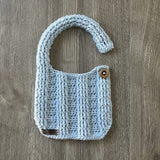 Crochet Baby Bib Pattern – Zeb Self-Striping Drool & Feeding Bib