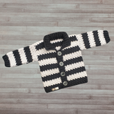 Ziggy Crochet Striped Baby Cardigan | 0-3 Months | Crochet Pattern PDF | English