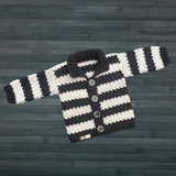 Ziggy Crochet Striped Baby Cardigan | 0-3 Months | Crochet Pattern PDF | English