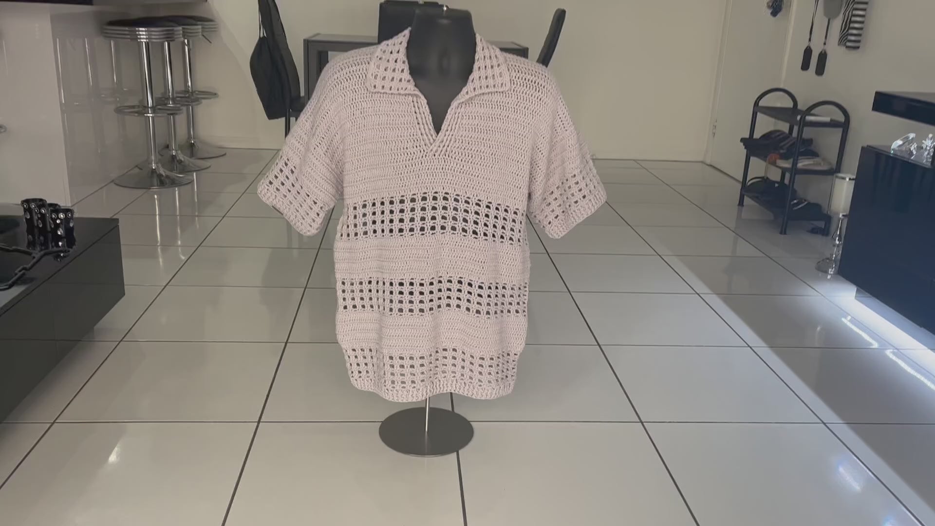 Taylor Crochet Pattern Men's Polo Shirt (S-5XL) – Digital PDF Pattern in English