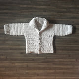Corbin Baby Cardigan Hat Booties Set to 2 Years | Crochet Pattern PDF | English